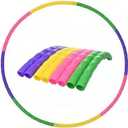 Kids' Fitness Hoop, Suitable for Ages 4-15, 29.5 Inches in Diameter, 8 Detachable Vibrant-Colored Adjustable Size & Weight, for Outdoor Play, Games & Fitness 10 Pack