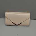 Larcenciel Clutch Purse for Women, Trendy Vegan Leather Envelope Evening Bags w/Chain, Wedding Cocktail Party Formal Handbags