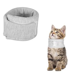 Cat Neck Brace, Adjustable Breathable Elizabethan Collar for Pet After Surgery Recovery Cat Neck Cervical Cone for Small Medium Dogs Puppies Kittens with Neck Circumference 8.2-10.2 Inch (Grey, S)