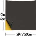 Self-Adhesive Suede Decorative Film for Car - Headliner/Dash/Door/Trunk | Stretchable & Scratchproof Ultra-Fiber Leather | DIY Peel & Stick 10"x59" Dark grayk Pro-Grade Curved (Dark Gray, 10"x59")