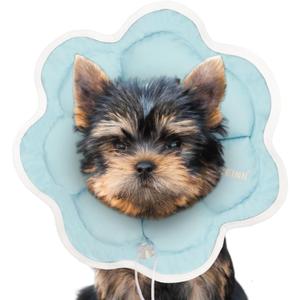 Soft Small Dog Cone Collar Alternative for Small Dogs(Puppy Yorkshire Puppy Chihuahua Pomeranian), Comfortable Dog Neck Recovery Cone, Adjustable Head Pillow Cone After Surgery to Stop Licking (XS(Neck Girth:3.54"-7"), Blue)