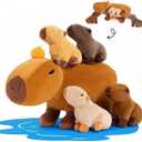 OUOZZZ Capybara Plush Toys 4 Babies with Tangerine in Hot Spring - Gift Present Toys for Girls Boys Kids Toddler