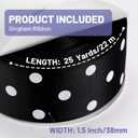 Polka Dot Grosgrain Ribbon 1.5 Inch, 25 Yards Spool Black and White Dot Craft Ribbon for Christmas Gift Wrapping DIY Crafts Hair Bows Wedding Party Decor Sewing and Home Decoration