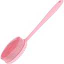 MateeyLife Silicone Body Scrubber Exfoliator with Handle, Gentle Back Scrubber for Shower, Shower Brush for Body, Bath Back Brush for Shower, Silicone Loofah Body Scrubber, Bath Scrubber for Body