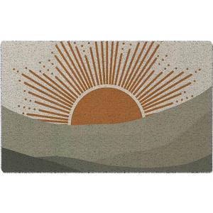 Boho Front Door Mat Outdoor Entrance - Boho Sun Mountain Door Mat, Indoor Door Mats for Entryway, Mid Century Modern Decor Door Mats, Bohos Welcome Mat, Bohos Home Decor, 17x30 Inch