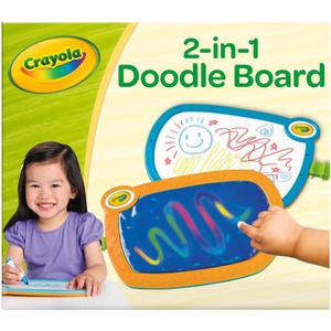 Crayola 2-in-1 Doodle Board for Toddlers, Squishy & Erasable Drawing Tablet, Educational Toddler Toy, Travel Activity, Sketching Pad, Gift for Kids, Small