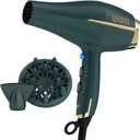 Wicked Elphaba Hair Dryer with Diffuser from Conair | INFINITIPRO by CONAIR Hair Dryer with Ceramic Technology | Includes Diffuser and Concentrator (1 Count (Pack of 1), Green)