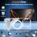 SPIDERCASE Magnetic for iPhone 16 Pro Max Case, with 2Pcs [Tempered Glass Screen Protector] [ Military Grade Drop Protection] Invisible Kickstand Slim Case for iPhone 16 Pro Max 6.9", Clear