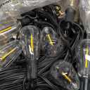 Brightown Outdoor String Lights Patio Lights, 100FT ST38 Shatterproof Dimmable Waterproof Connectable LED Christmas Lights, Hanging Outside Light for Backyard, Porch, Deck, Balcony, Garden, Home Decor (Black)