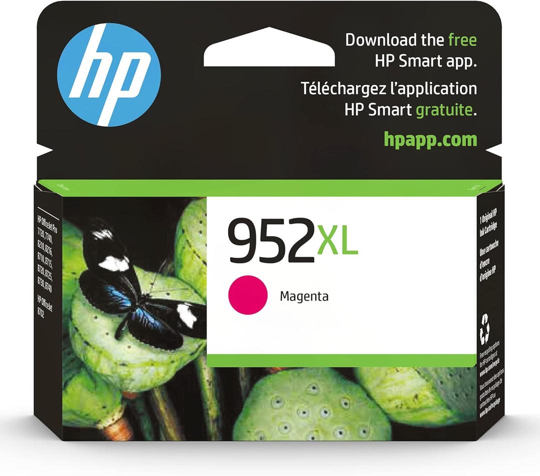 HP 952XL Magenta High-Yield Ink Cartridge | Works OfficeJet 8702, OfficeJet Pro 7720, 7740, 8210, 8710, 8720, 8730, 8740 Series | Eligible for Instant Ink | L0S64AN
