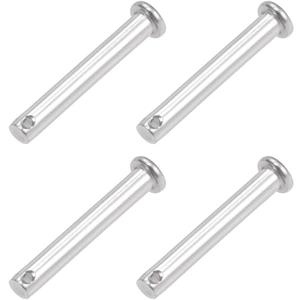 uxcell Single Hole Clevis Pins - 6mm X 40mm Flat Head 304 Stainless Steel Link Hinge Pin 4Pcs