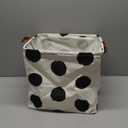 Square Canvas Toy Storage Bins Basket with Handle Collapsible Toy Organizer for Nursery Storage, Kid's Toy & Laundry, Gift Baskets (Round)