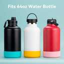 Protective Water Bottle Boot Compatible with Hydro Flask, Protective Silicone Boot for Hydro Flask 64 oz Sports Water Bottles, Anti-Slip Bottom Sleeve Cover for Bottles of 4.72in