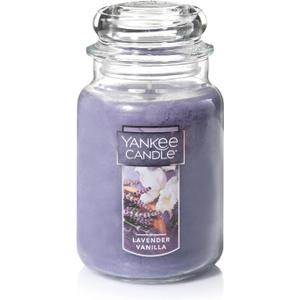 Yankee Candle Lavender Vanilla Scented Classic 22oz Large Jar Single Wick Candle with Over 110 Hours of Burn Time. Perfect for Relaxing Evenings Events and Gifting Yankee Candle Lavender Vanilla Scented Classic 22oz Large Jar Single Wick Candle with Over 110 Hours of Burn Time. Perfect for Relaxing Evenings Events and Gifting