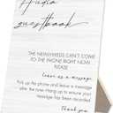 Audio Guestbook Sign, Wedding Guestbook Wooden Sign Stand 8x11.2inch, Message Audio Guest Book Signs for Reception, Wedding Table Decorations