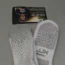LUX Sports Thin Grip Socks for Cleat Sports - Moisture-Wicking Anti Slip Socks for Men & Women - Soccer, Football, Baseball (One Size, White)