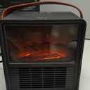 FLAME&SHADE Portable Electric Fireplace Heater for Indoor Use, Fire Place Heaters with 3D LED Flame Overheat & Tilt Protection, Space Heater Small Fireplace for Home Office Christmas Decoration, Black (8.9"(W) x 11.2"(H) black)