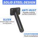 6.25" Solid Steel Floating Shelf Brackets, 2 Pack Heavy Duty Hidden Brackets Blind Shelf Supports with Hardware for Floating Wood Shelves Screws and Wall Plugs Included