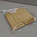 50 Pcs 4x6 Inch Kraft Paper Bags with Transparent Window, Stand Up Pouches,Smell Proof Bags,Resealable Bags for Small Business, Zipper Food Storage,for Packaging Snacks Cookies Candy (Brown)