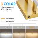 LED Bathroom Vanity Light, Modern Bathroom Light Fixture Over Mirror (3000K/4000K/6000K, Dimmable), Vanity Light Bar with Angle Adjustable, 48 Inch, Brass