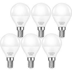 LED Light Bulbs , 6 pcs, Warm White 3000K, 6W, 110-130V