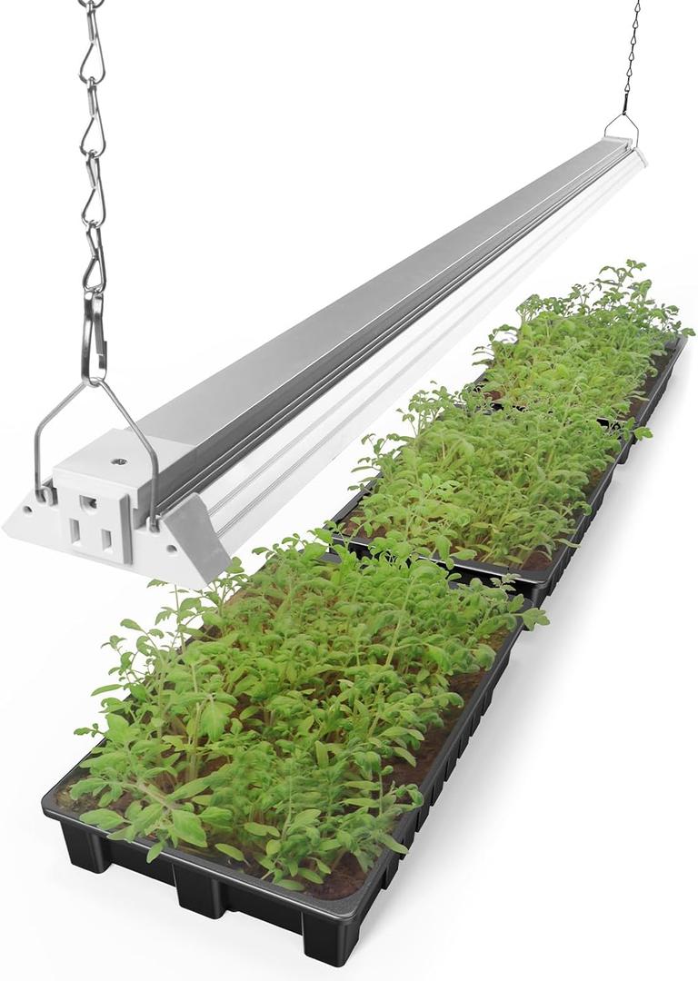 Barrina TX72 4FT Grow Lights for Seed Starting, 72W(500W Equivalent), High PPFD, Full Spectrum with 660nm Red LEDs, Linkable, Hanging Grow Lights for Indoor Plants with On/Off Switch, Veg, 1 Pack (4FT-1 Pack, 3000k+6500k+660nm)