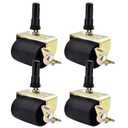 Bed Frame Wheels Casters with Locking, Bed Rollers with Brakes Stem and Socket Sleeve Insters for Bedframe Swivel Casters Replacement, Set of 4