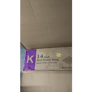 FUIOBYVV King Bed Frame, 14 Inch Heavy Duty Metal Platform Bed Frame King Size Support Up to 3500 lbs, No Box Spring Needed/No Shaking/Steel Slat Support/Noise Free/Easy Assembly