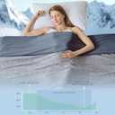 Cooling Blanket Queen Size, Cooling Blankets for Hot Sleepers, Absorbs Heat to Keep Body Cool for Summer Nights Sweats, Cold Blanket for Bed Couch Sofa, Ice Blanket 90x90 Inches, Dark gray