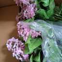 2 Set Artificial Hydrangea Flowers Outdoor 26" Large Faux Hydrangeas Flowers with UV Resistant Design Pot Hydrangea Artificial Flowers Tree for Front Porch Garden Yard Patio Decor (Pink)