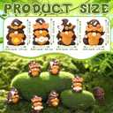 Yuntau 40pcs Mini Resin Spring Flower Highland Cow Gnomes Bulk Miniature Daisy Flower Highland Cow Gnome to Hide for Landscape Outdoor Garden Shelf Kitchen Home Farmhouse Spring Decorations