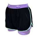 Women Girl Bumsaver Padded Shorts for Skateboarding, Roller Skating, Roller Derby, Inline Skating, Snowboarding and Skiing (X-Large) Black/Purple