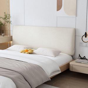 Upholstered Headboard, Wall Mounted Pillow Cushion, with Removeable Washable Cover, No Tools Needed (Twin, Beige)