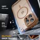Miracase Magnetic for iPhone 16 Pro Max Case 6.9'' [Compatible with MagSafe] Full-Body Phone case with Built-in Glass Screen Protector& Camera Protector,Drop Proof 16 Pro Max Cover,Desert Brown