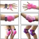 BOSONER Kids/Youth Knee Pads Elbow Pads Wrist Guards Set for 3-15 Years, Child Protective Gear Set for Roller Skates, Cycling, BMX Bike, Skateboard, Inline Skating, Scooter Riding Sports, Purple (Small 3-7yo)