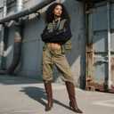 Women Knee High Boots Pointed Toe Kitten Heel Tall Boots for Women Side Zipper Fall Knee High Boots (7.5)