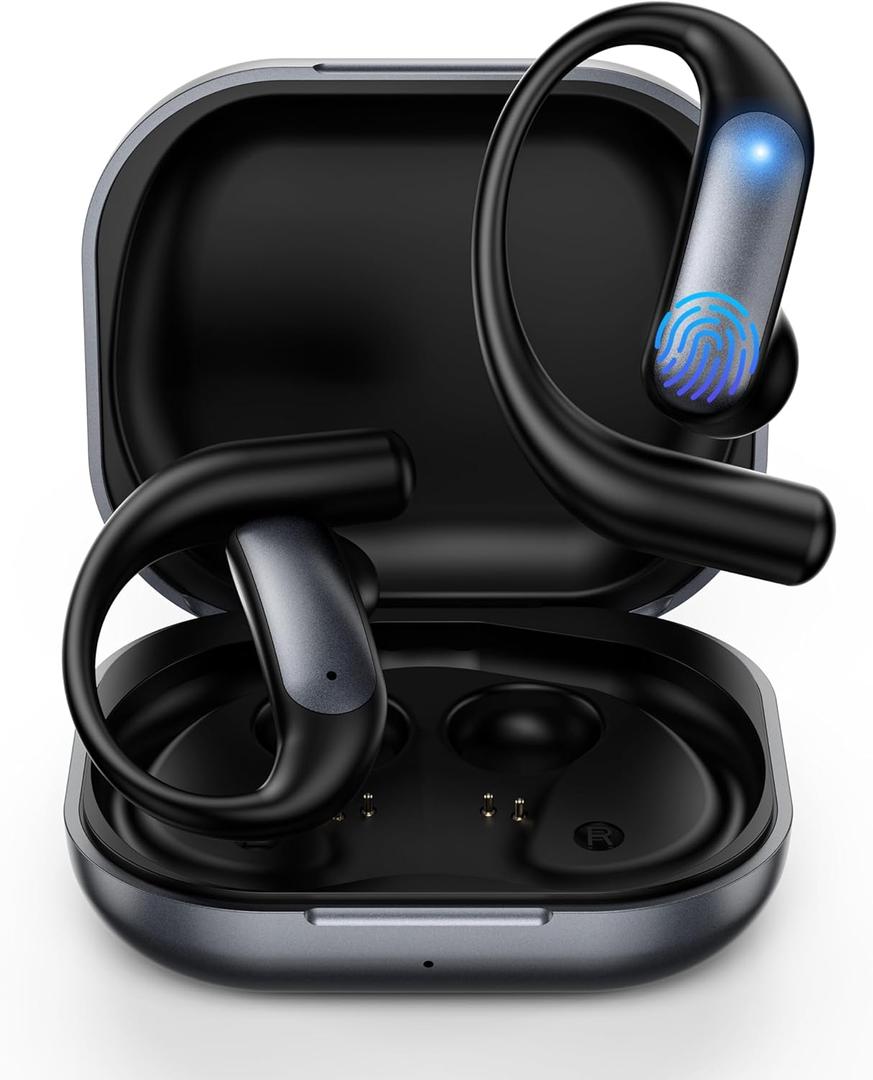 AI Translation Earbuds Real Time，144 Language & Accents Translator OWS Earbuds，Translation Device for Travel Business Learning（Black）