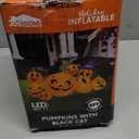 Joiedomi 6 FT Long Halloween Inflatable Outdoor Decorations, Pumpkin Blow Up Yard Decorations, 7 Pcs Inflatable Pumpkin for Outside with Witch's Cat with Build-in LEDs for Halloween Decor