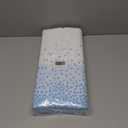 16 Pack 2in1 Disposable Plastic Tablecloths 54" x 108" White and Baby Blue Dot Party Table Cloth Rectangle Table Cover for Wedding Birthday Baby Shower Anniversary Christmas New Year Party Decorations