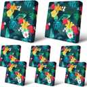 PickyNproud 8Pcs Patio Cushion Covers Stretch Outdoor Couch Cushions Slipcovers Replacement Washable Furniture Protector with Elastic Bottom Sofa Chair Seat Cover, Floral Leaves