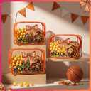 2 x Tallew 12 Pcs Bow Basketball Snack Bags for Team Gifts Bow Goodie Treat Clear Candy Pouch Bags PVC Waterproof with Zipper Party Favors for Team Ground Christmas Birthday Gifts Sport Supplies
