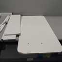 Adjustable Height Mobile Computer Desk for Small Space Rolling Writing with Wheels Corner Home Office Study Portable Bedrooms Work Desk Standing Table Sizes 31.5X15.7 Inches White