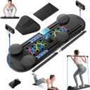 INSMEER Home Foldable Pilates Reforming Machine with Automatic Rebound Roller, Multifunction Abdominal Exercise Board Tension Rope Timer Reformer Set