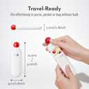 Slim Flat Pill Box, Thin Pill Organizer, Small Daily Vitamin Case, Cute Travel Trinket Organizer, Cute Pill Case 3 Compartments (White)