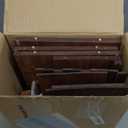 TQVAI Bamboo Bread Box for Kitchen Counter Double Layer Roll Top Bread Storage Container with Silverware Basket - Can Use as 2 Individual Bread Bin - Assembly Required, Retro Brown