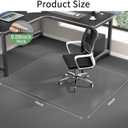 WASJOYE Chair Mat for Carpet, 45" x 53" PVC Clear Rectangle for Carpet
