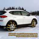 Tallew Snow Tire Chains Nylon Snow Straps for Car Tires 1.26" Width Emergency Anti Skid Car Tire Chains Universal Anti Skid Tires Chain for Truck Winter, Tyre 175 to 295 mm(0.6 x 37 Inches,20 Pcs)