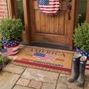 Tinideya 250th Anniversary Patriotic Welcome Mat for Door Mat for Front Door Semiquincentennial Decor for Independence Day 4th of July Doormat Porch Decor(National Flag)