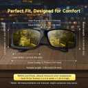 Night Vision Driving Glasses Fit Over Eyeglasses for Men Women, Anti-Glare Polarized Nighttime Glasses Yellow Lens