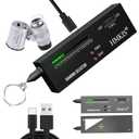 Diamond Tester Pen, Professional Jewelry Diamond Tester with 60X Jewelry Loupe Magnifier, Diamond Selector for Novice and Expert (Non-Rechargeable) (Black)